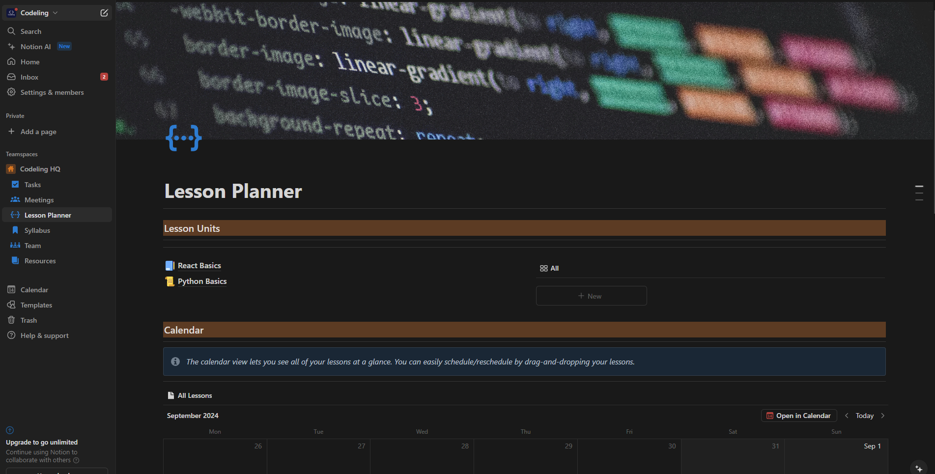 codeling plan